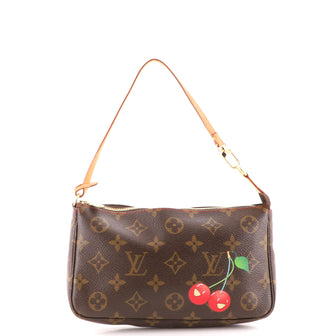 Louis Vuitton Pochette Accessoires Limited Edition Monogram Cerises Brown  1233172