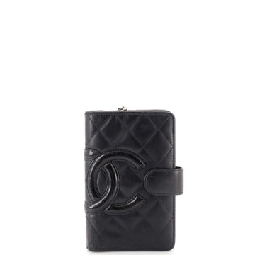 Chanel Cambon Zipped Pocket Wallet Quilted Lambskin Small