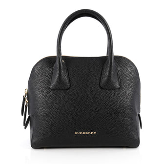 Burberry Greenwood Bowling Bag Grainy Leather Small Black