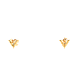 Louis Vuitton Essential V Stud Earrings Metal Gold 1887103