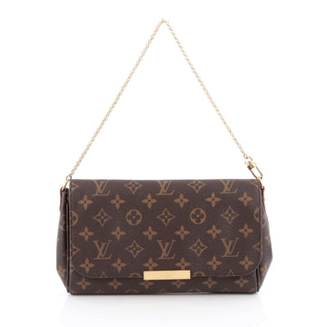 Louis Vuitton Favorite Handbag Monogram Canvas MM Brown