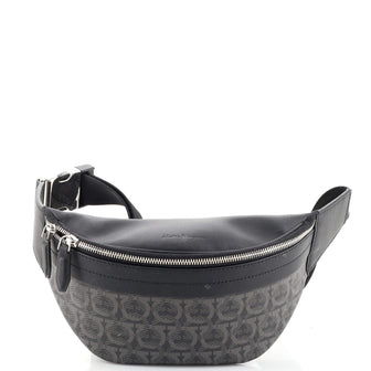 Salvatore Ferragamo Zip Belt Bag Gancini Coated Canvas