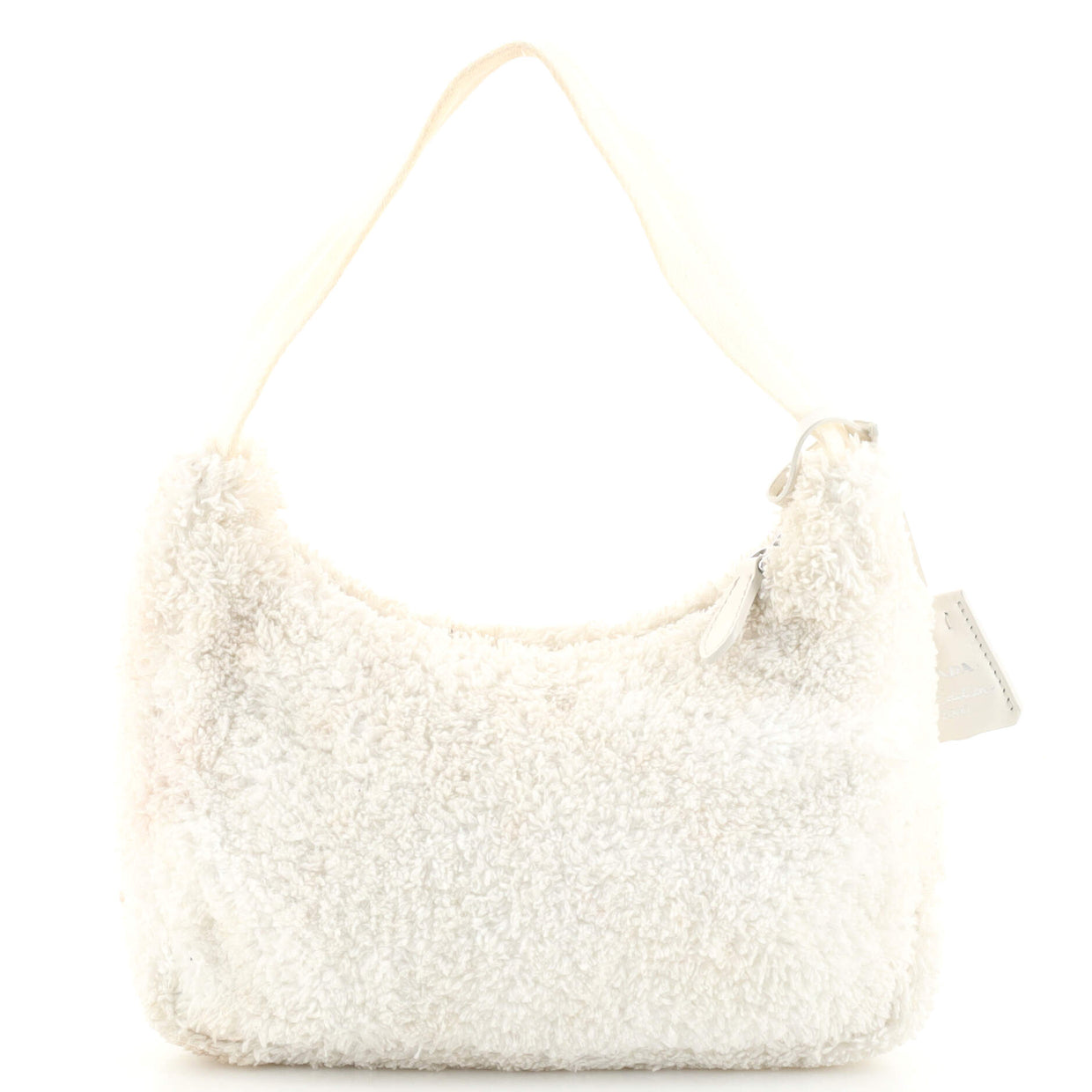 Prada ReEdition 2000 Hobo Terry Cloth Mini White 1887501
