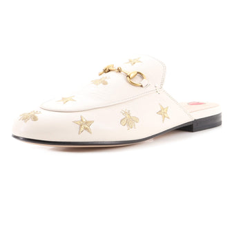 Gucci Women's Princetown Mules Embroidered Leather