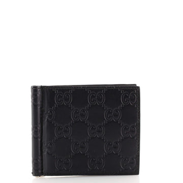 Gucci Money Clip Wallet Guccissima Leather Compact