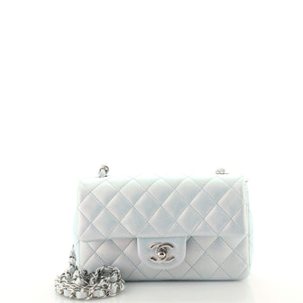 Chanel Classic Single Flap Bag Quilted Iridescent Calfskin Mini