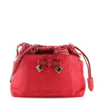 Burberry Little Crush Bow Crossbody Leather and Python