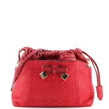 Burberry Little Crush Bow Crossbody Leather and Python