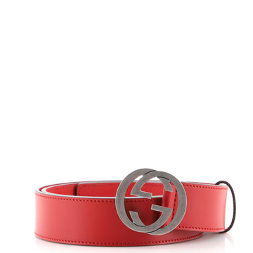 Gucci Interlocking G Belt (Outlet) Leather Wide