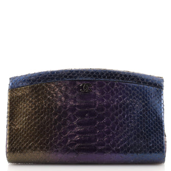 Chanel Vintage Frame Clutch Python