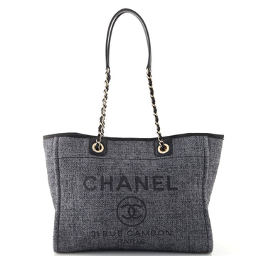 Chanel Deauville Tote Raffia with Glitter Detail Small