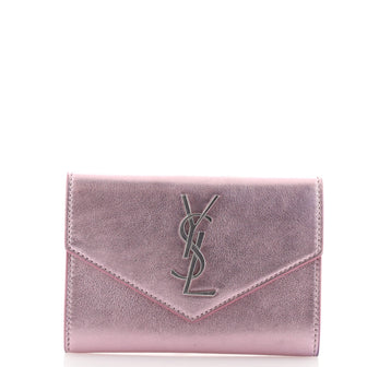 Saint Laurent Classic Monogram Flap Wallet Leather Small