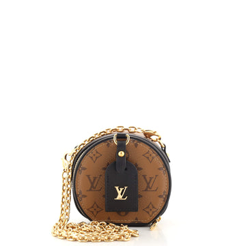 Louis Vuitton Boite Chapeau Necklace Bag Reverse Monogram Canvas
