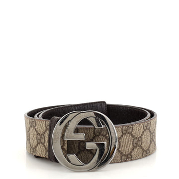 Gucci Interlocking G Belt GG Coated Canvas Medium