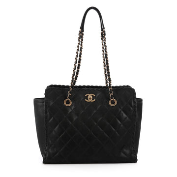 Chanel Whipstitch Tote Quilted Velvet Calfskin Medium 1889202