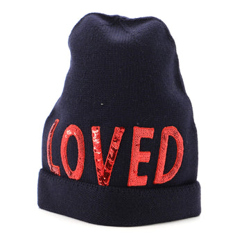 Gucci Loved Beanie Sequin Embellished Wool