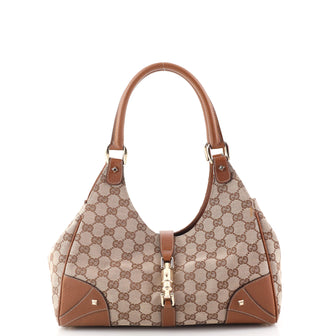 Gucci Vintage Jackie Hobo GG Canvas with Leather Medium