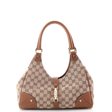 Gucci Vintage Jackie Hobo GG Canvas with Leather Medium