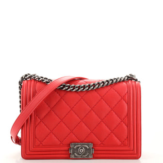 Chanel Double Stitch Boy Flap Bag Quilted Calfskin New Medium