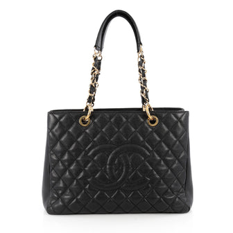 Chanel Grand Shopping Tote Quilted Caviar Black 1889707