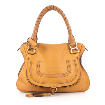 Chloe Marcie Satchel Leather Medium Yellow 1889802