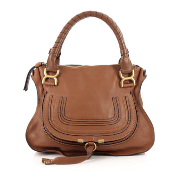 Chloe Marcie Shoulder Bag Leather Medium Brown 1889903