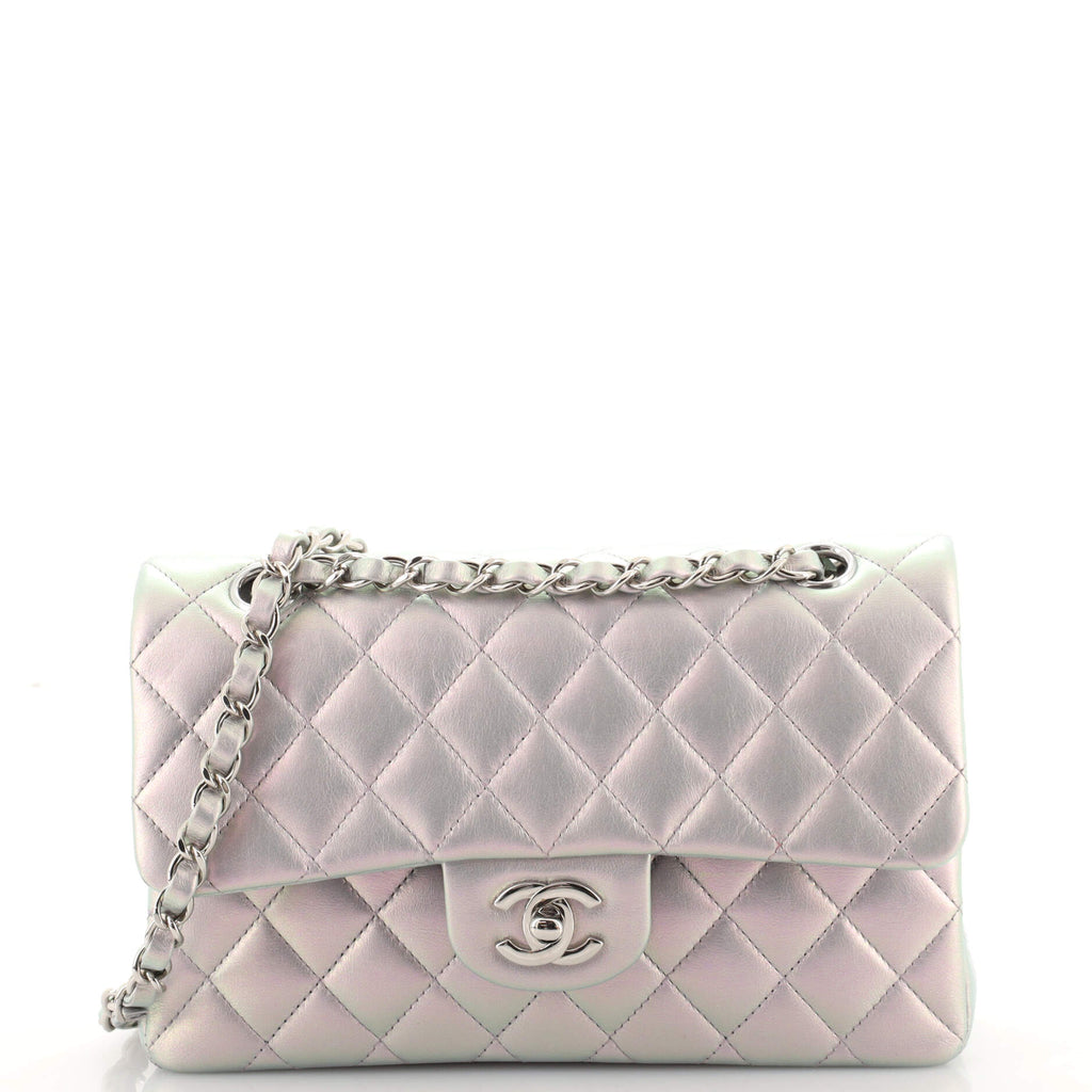 Chanel Classic Double Flap Bag Quilted Iridescent Calfskin Small Multicolor  1890261