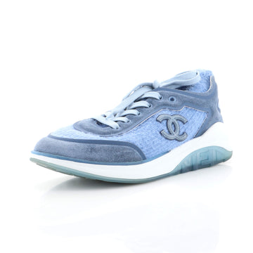 Chanel Women's CC Sneakers Fabric and Leather