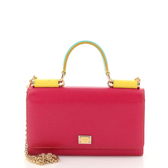 Dolce & Gabbana Miss Sicily Convertible Clutch Leather Mini