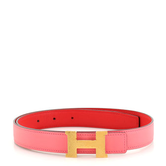 Hermes Constance Martelee H Reversible Belt Leather with Hammered Hardware Thin