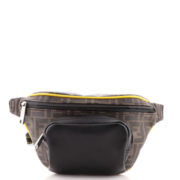 Fendi Front Pocket Waist Bag Zucca Coated Canvas and Leather