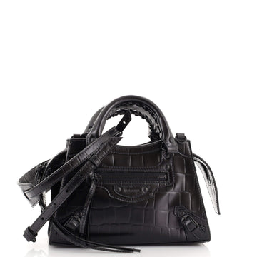 Balenciaga Neo Classic City Bag Crocodile Embossed Leather Mini