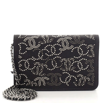 Chanel Paris-Shanghai Wallet on Chain Crystal Embellished Canvas