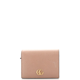 Gucci GG Marmont Card Case Wallet GG Coated Canvas with Leather
