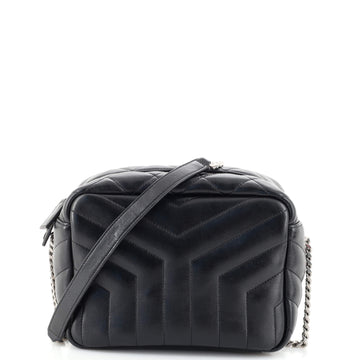 Saint Laurent LouLou Bowling Bag Matelasse Chevron Leather Small
