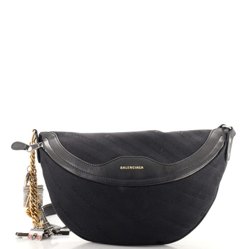 Balenciaga Souvenir Belt Bag Jacquard With Leather XS