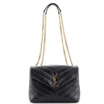 Saint Laurent LouLou Shoulder Bag Matelasse Chevron Leather Small