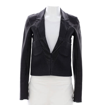 Chanel Women's Matelasse Quilt Jacket Leather and Cotton Blend