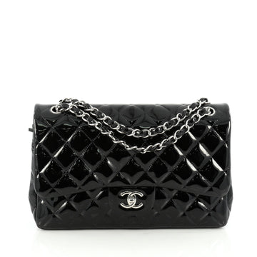 Chanel Classic Double Flap Bag Quilted Patent Jumbo 1892101