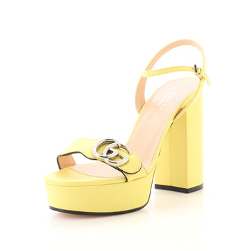 Gucci Women's Marmont Block Heel Sandal Leather