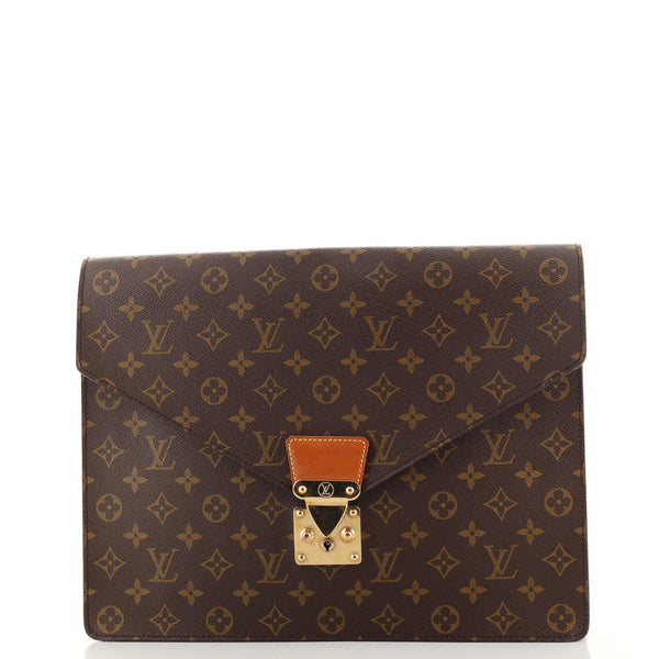 Louis Vuitton Monogram Porte Documents Senateur Pochette Briefcase Folder  860025