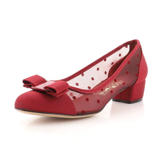 Salvatore Ferragamo Women's Vara Dots Pumps Mesh