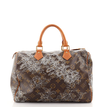 Louis Vuitton Speedy Handbag Limited Edition Monogram Dentelle 30