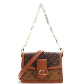 Louis Vuitton Dauphine Shoulder Bag Reverse Monogram Canvas MM