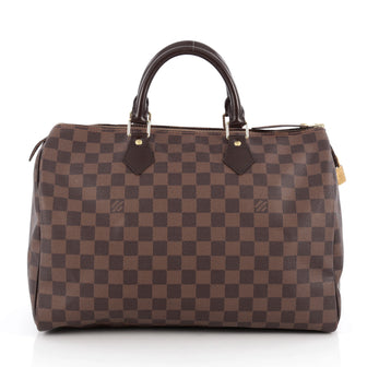 Louis Vuitton Speedy Handbag Damier 35 Brown 1893101