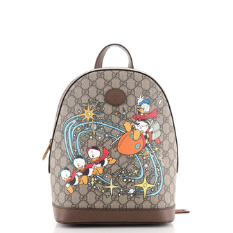 Gucci Disney Donald Duck Backpack Printed GG Coated Canvas Small