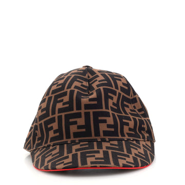 Fendi Logo Baseball Cap Zucca Canvas