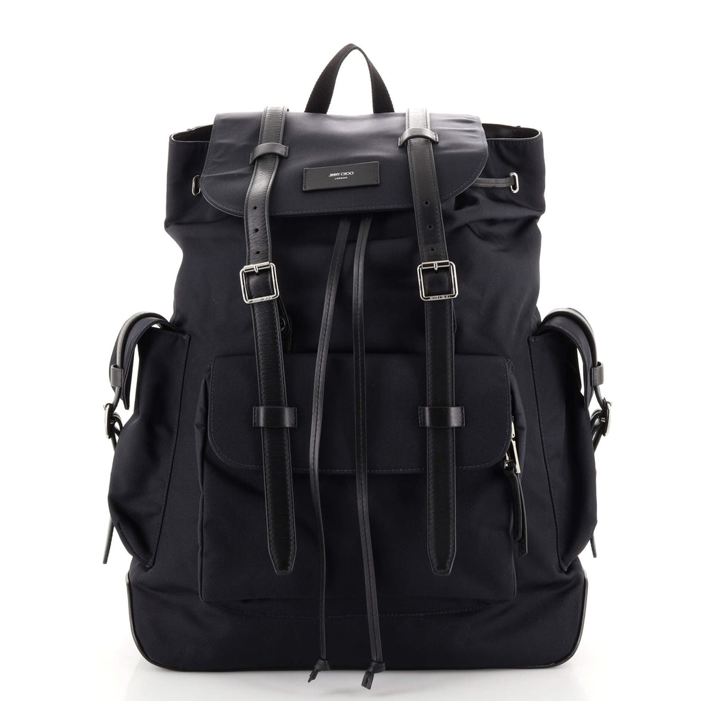 Jimmy Choo Filmore backpack Canvas with Leather Large 189393