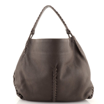 Bottega Veneta Open Hobo Cervo with Intrecciato Detail Medium