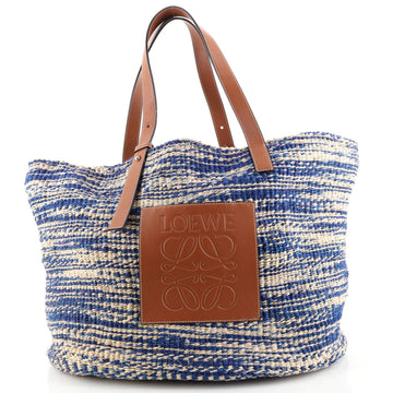 Loewe Paula's Ibiza Basket Tote Raffia with Leather Large